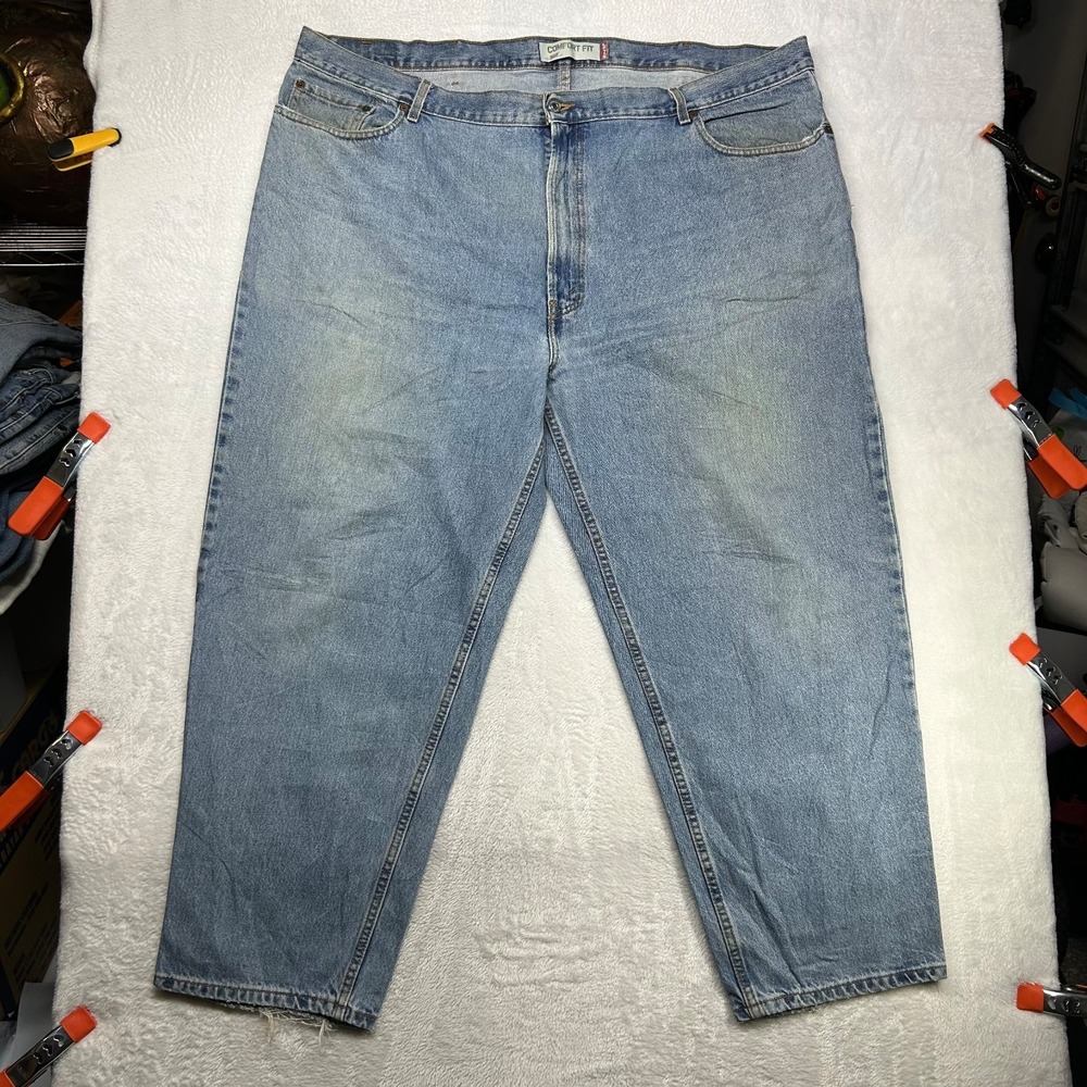 Levi's 560 Comfort Fit Jeans Men's Blue Denim Pockets High Rise Straight - 48X29